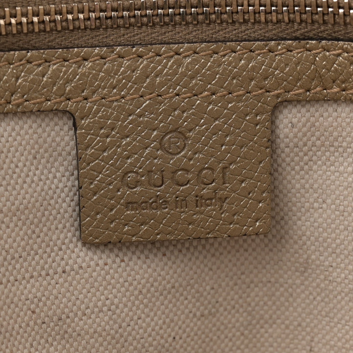 Amelia Monogram Medium Bree Zippered Tote Beige Golden Beige