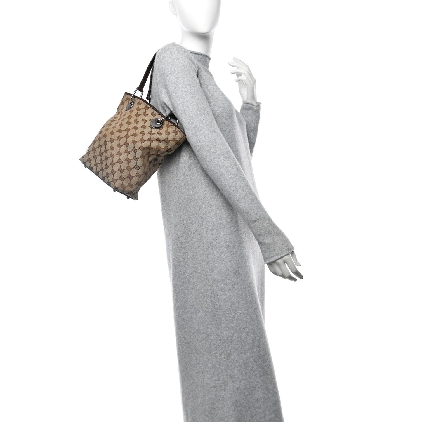 Amelia Monogram Small Eclipse Tote Brown