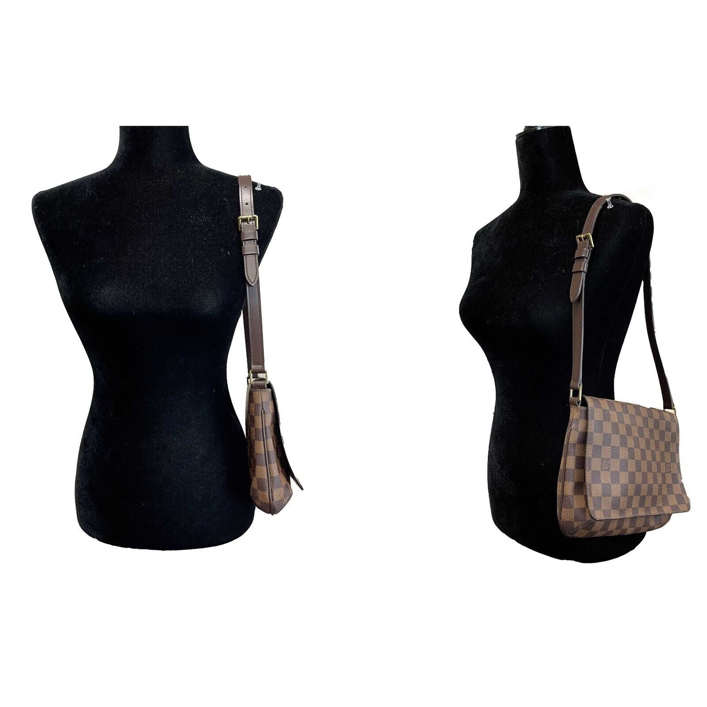 LOUIS VUITTON M tte Tango Damier Ebene Canvas Shoulder Bag