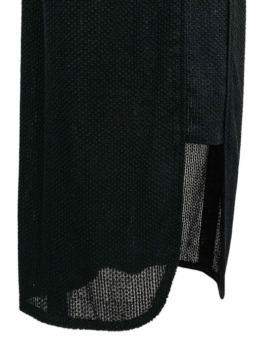 CHANEL Black Textured Size US 4 Midi Dress