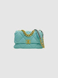 CHANEL 19 Flap Blue Quilted Shoulder Bag