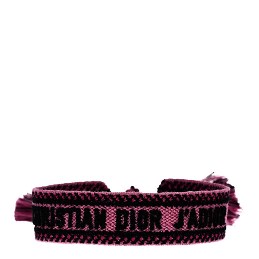 Christian Dior Woven Cotton J'Adior Friendship Bracelet Pink Multicolor
