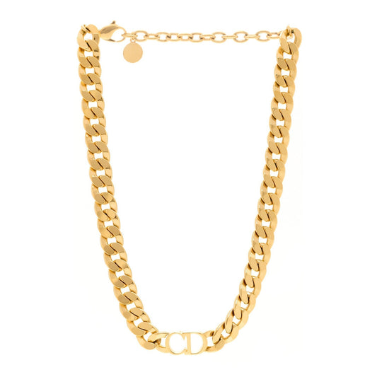 Christian Dior Metal Danse    Etoile Chain Choker Necklace Gold