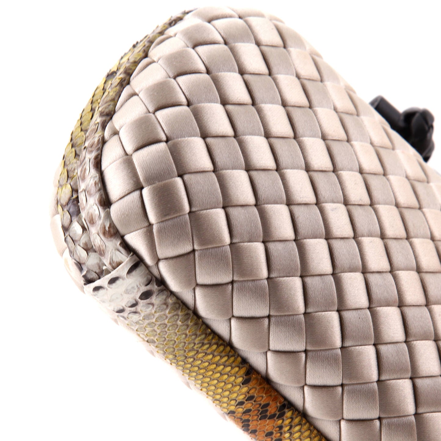 Box Knot Clutch Intrecciato Satin Small