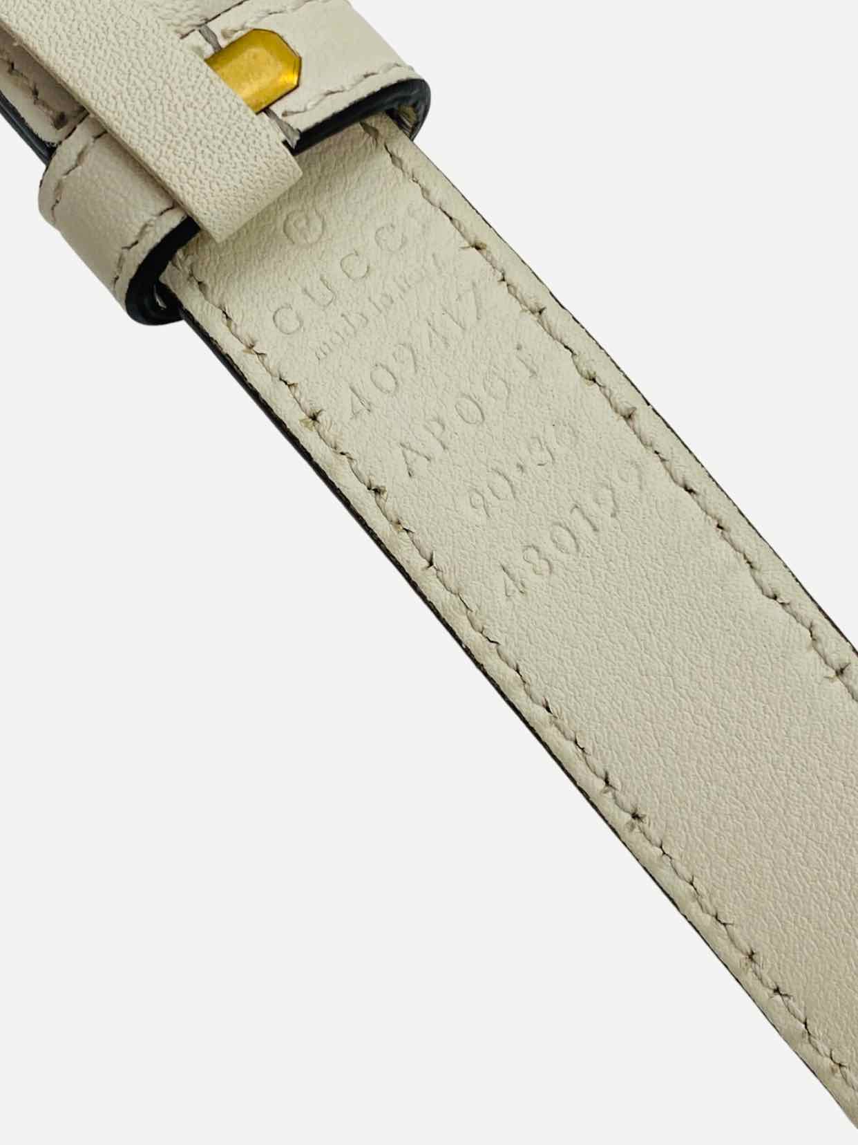 GUCCI GG Marmont White Belt