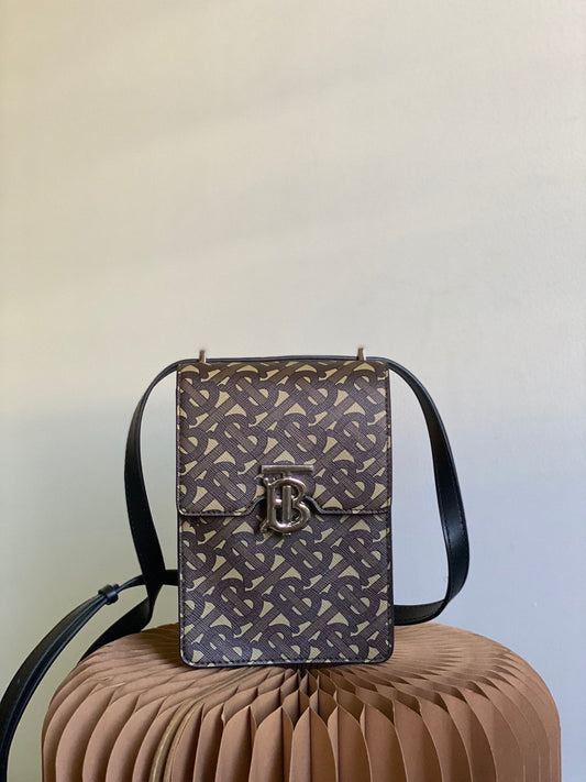 B-Berry - BB  Monogram Print Robin Bag For Women, Women’s Bags 7.5in/19cm