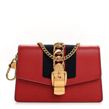 Amelia Calfskin Super Mini Sylvie Chain Shoulder Bag Hibiscus Red