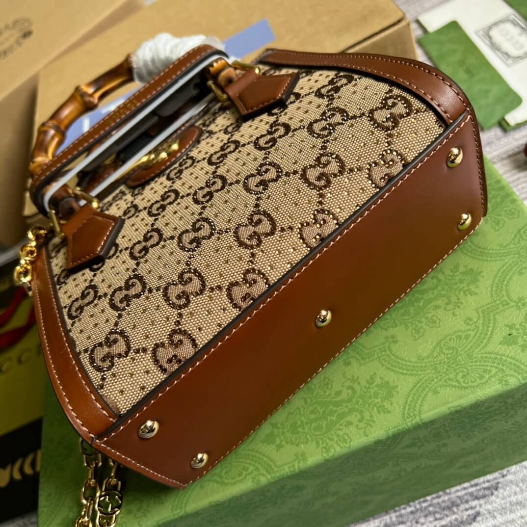 GC675800 DIANA mini size Handbag brown 20cm