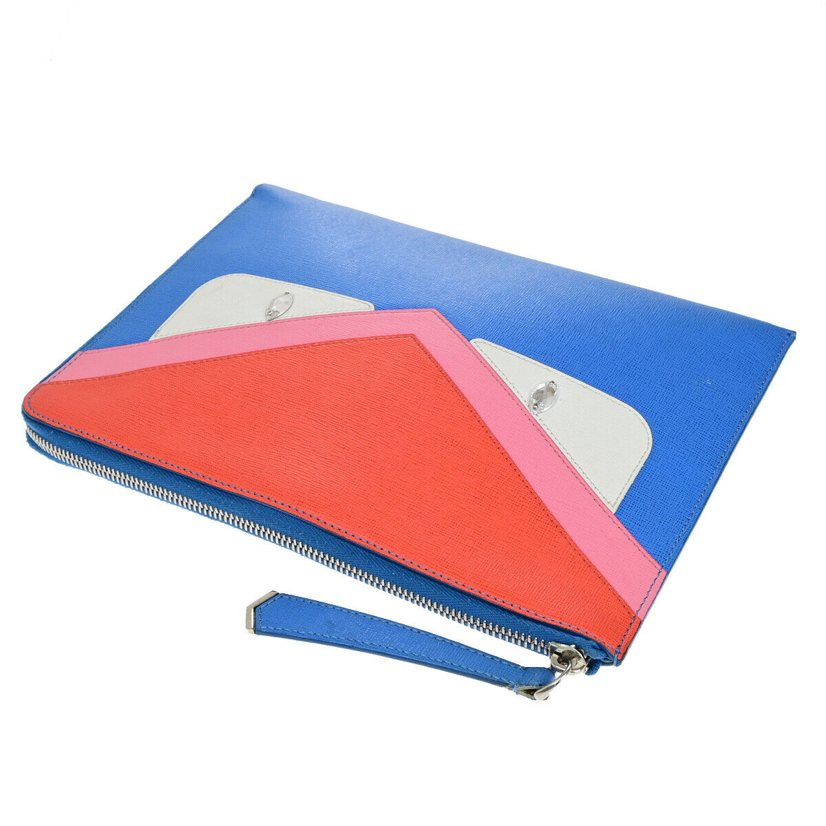 Fendi Monster  Canvas Clutch Bag
