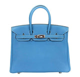 Hermes Birkin 25 Blue Jean Bag