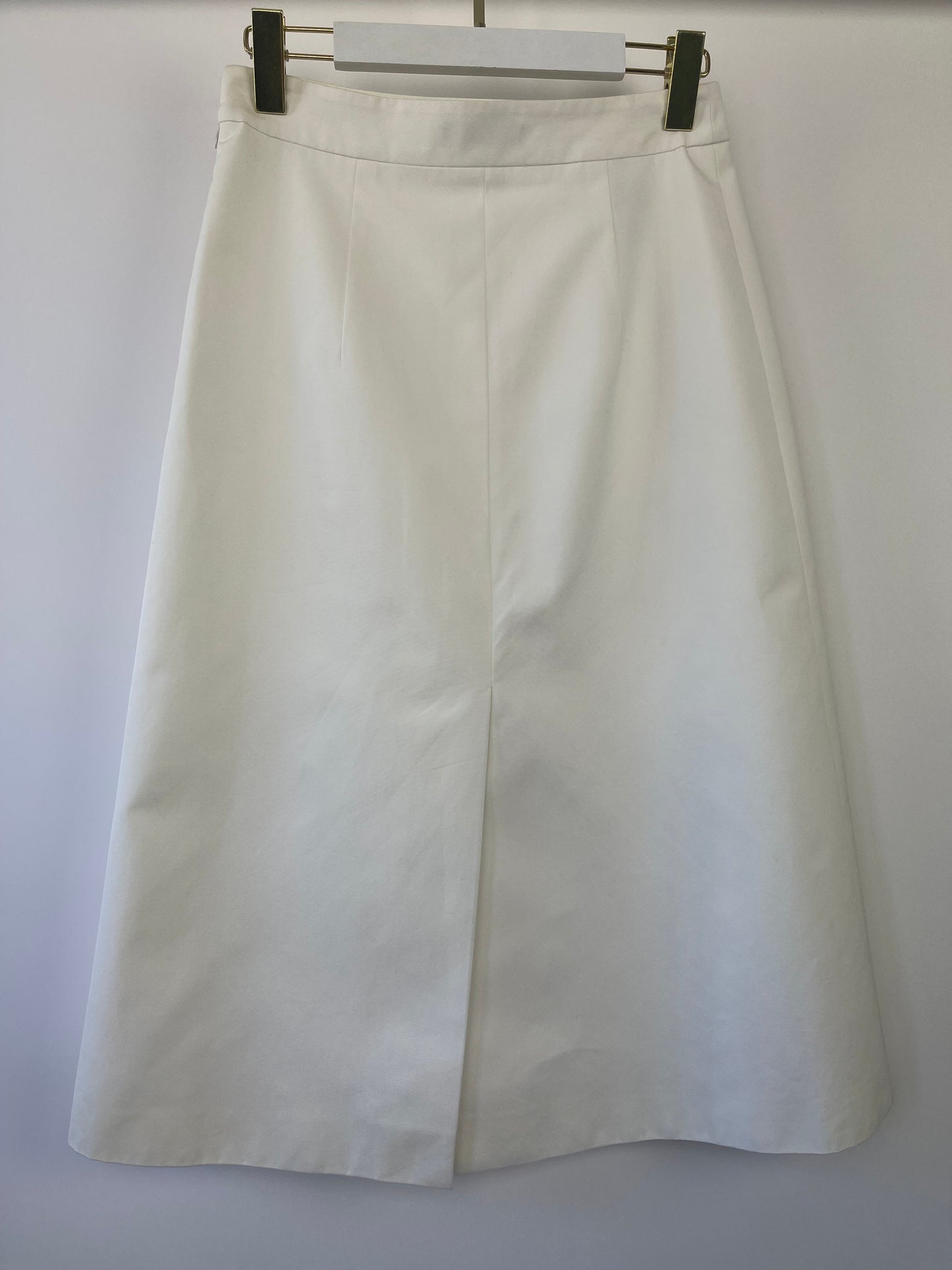Prada White, Yellow Floral Printed Midi Skirt IT 42 (UK 10)