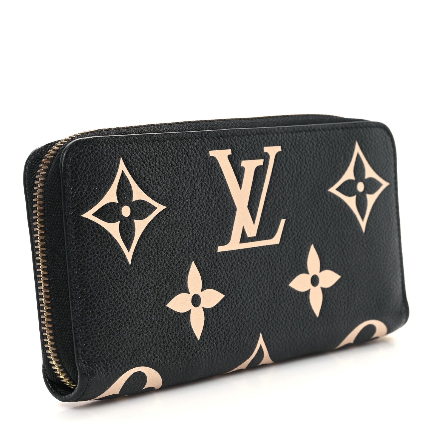 Louis Vuitton Empreinte Monogram Giant Zippy Wallet Black Beige