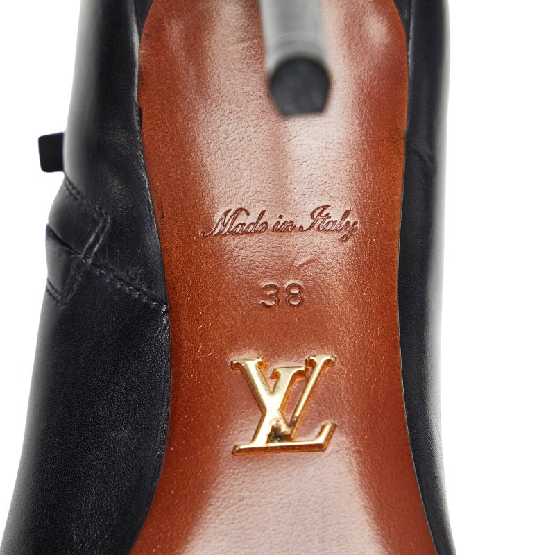 Louis Vuitton Zippoint PinHill Short Boots MA0134 Black Gold Leather Suit  Louis Vuitton