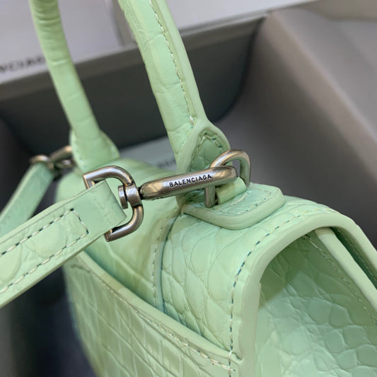 BLN-Ciaga Hourglass XS Handbag In Light Green, For Women,  Bags 7.4in/19cm