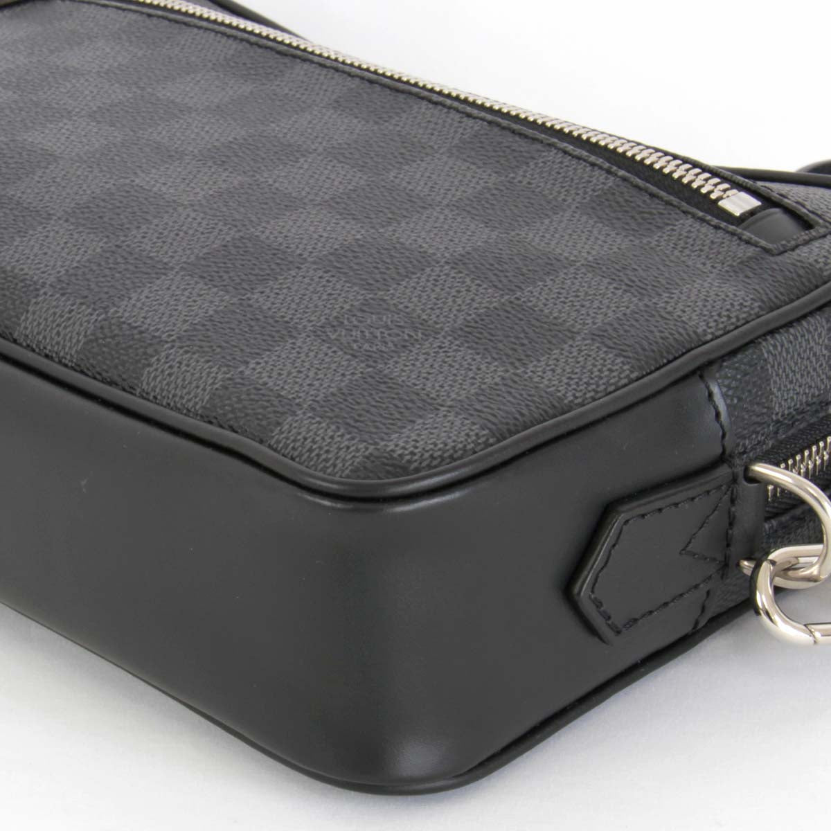 Louis Vuitton Pochette Kasai Clutch Bag Damier Graphite Canvas