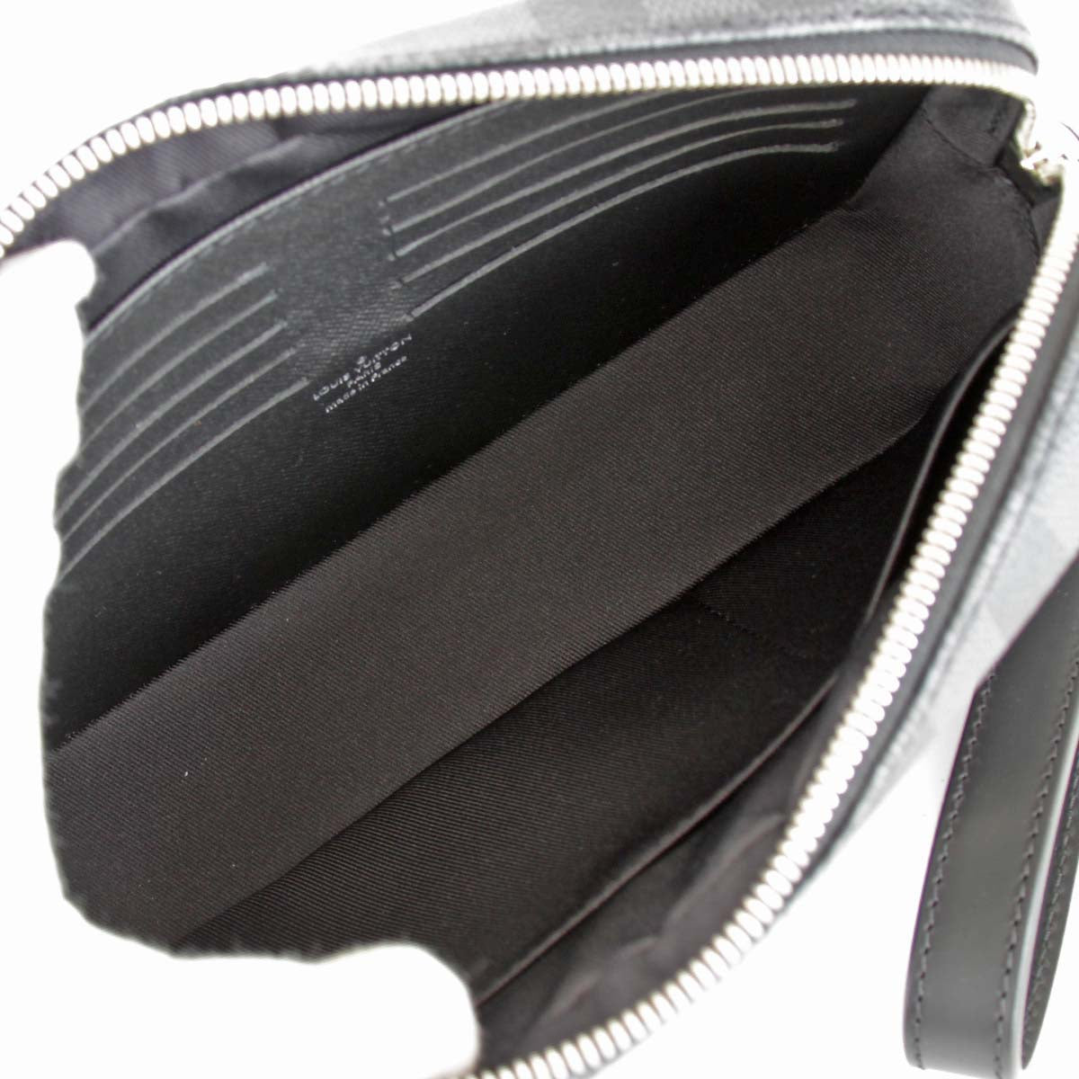 Louis Vuitton Pochette Kasai Clutch Bag Damier Graphite Canvas