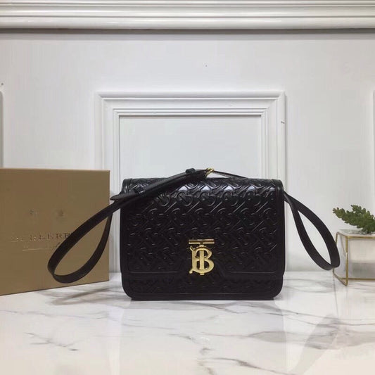 B-Berry - Amelia  Small TB Crossbody Bag Quilted Monogram Black For Women, Bags 8.3in/21Amelia