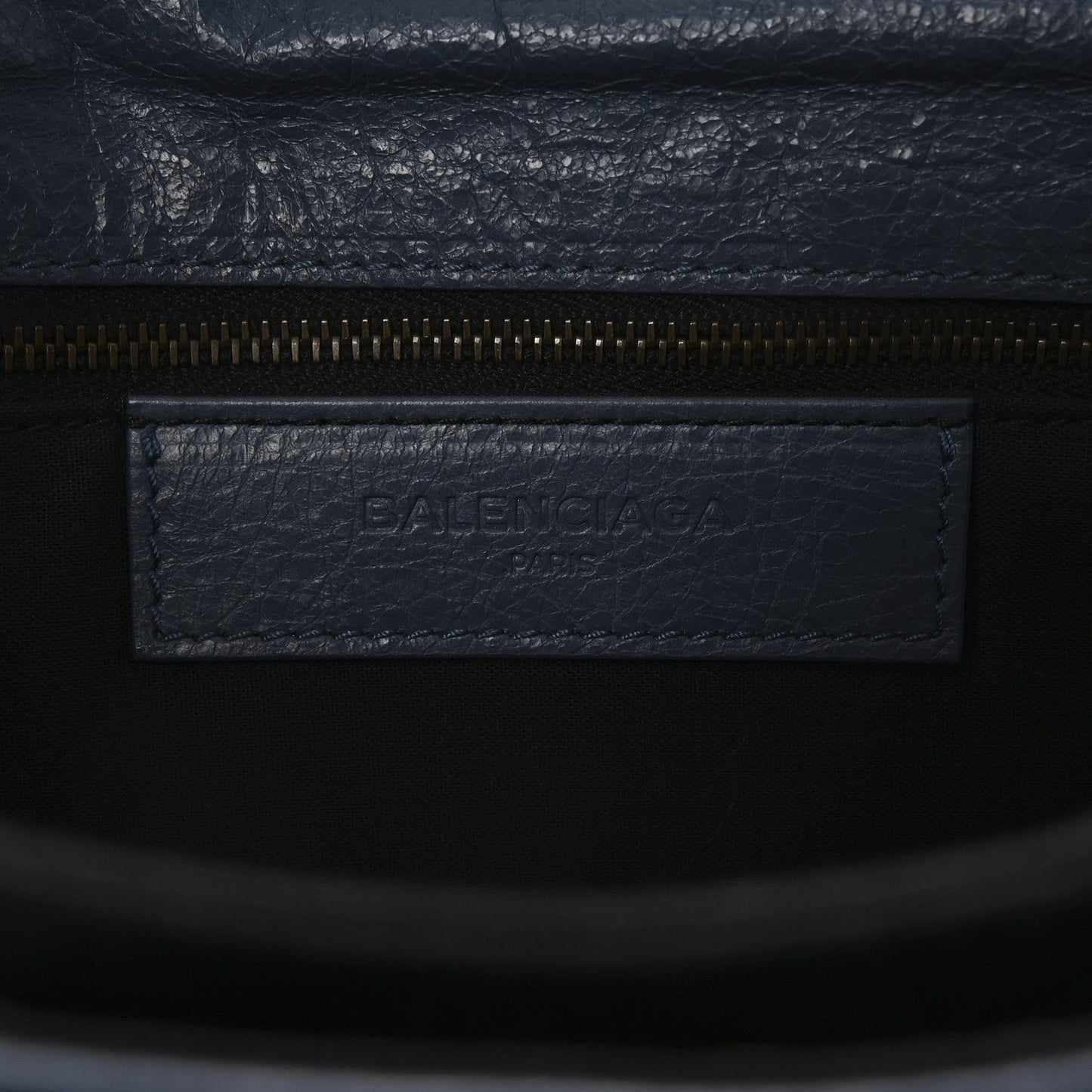 Balenciaga Agneau Classic Hardware Envelope Clutch Bleu Persan