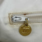CHANEL -   1994 White Leather Small Chevron Tote / Shoulder Bag