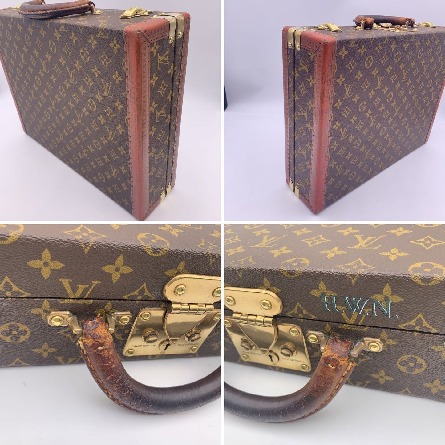 LOUIS VUITTON   Monogram President Hard Case Briefcase Bag