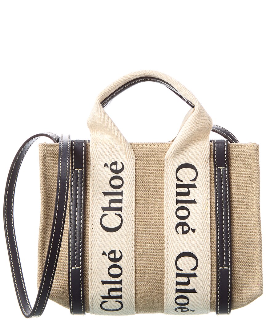 CHL - CC o? Woody Mini Canvas & Leather Tote