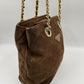 Prada Suede Tote with Chain Handle