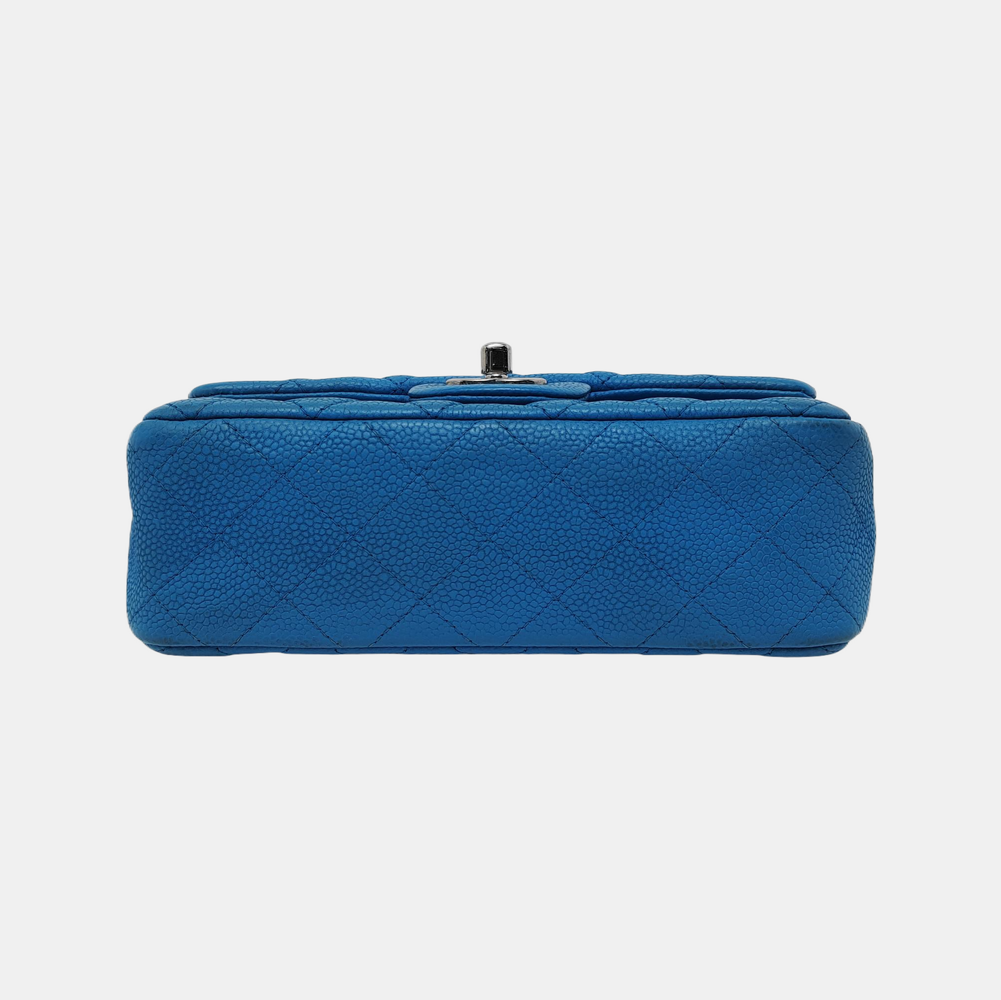 Chanel Classic Flap Rectangular Mini Blue Caviar Leather