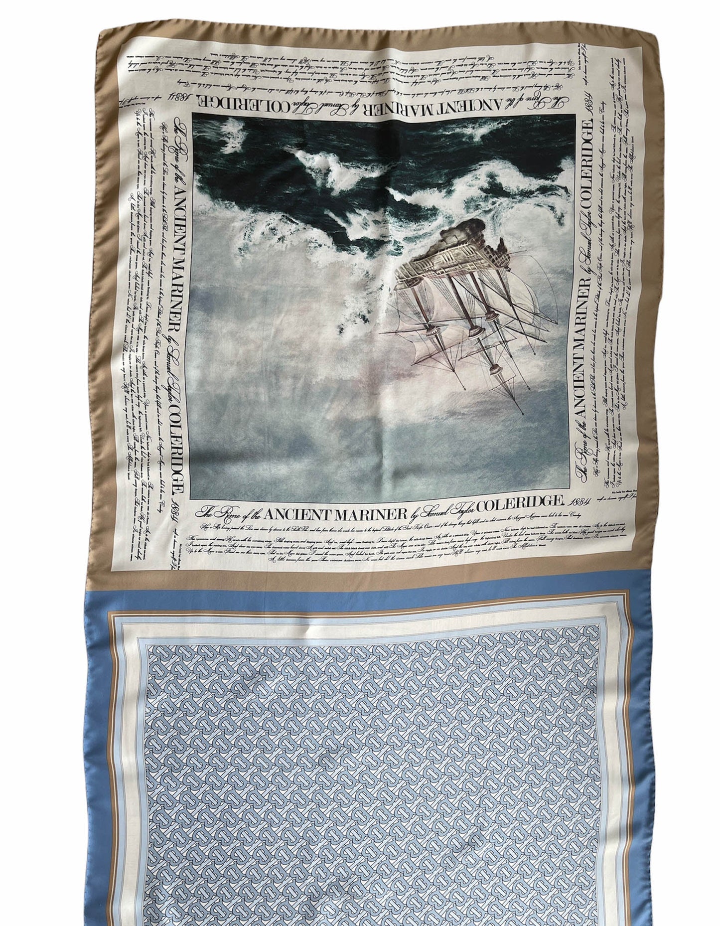 Burberry Oyster, Monogram & Mariner Print Silk Scarf