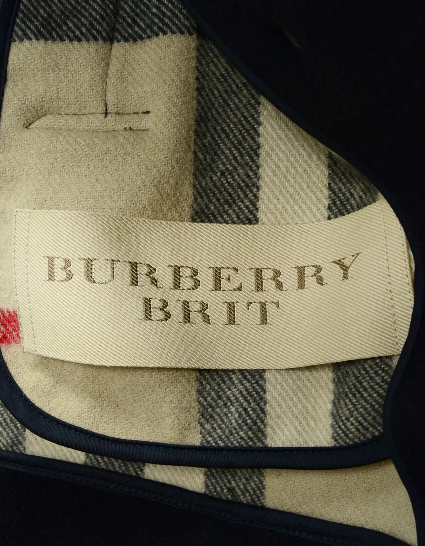 Burberry Black Wool Coat w/ Toggle sz 4