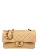 Chanel Beige Caviar Medium Double Flap GHW