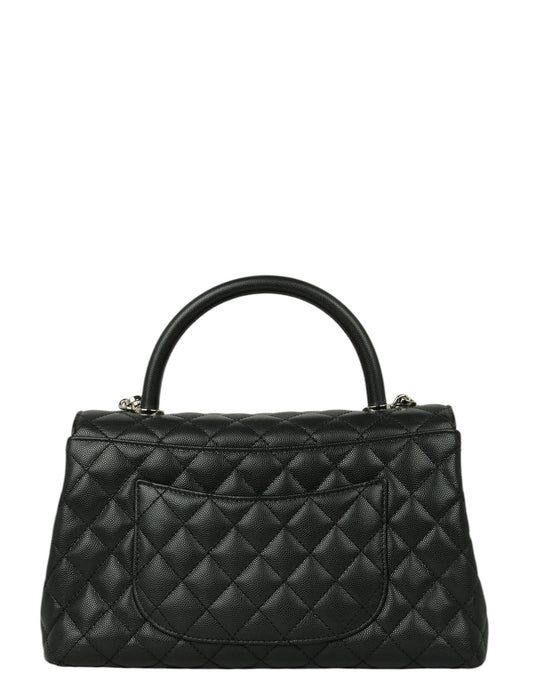 Chanel Black Caviar Small Coco Handle Bag