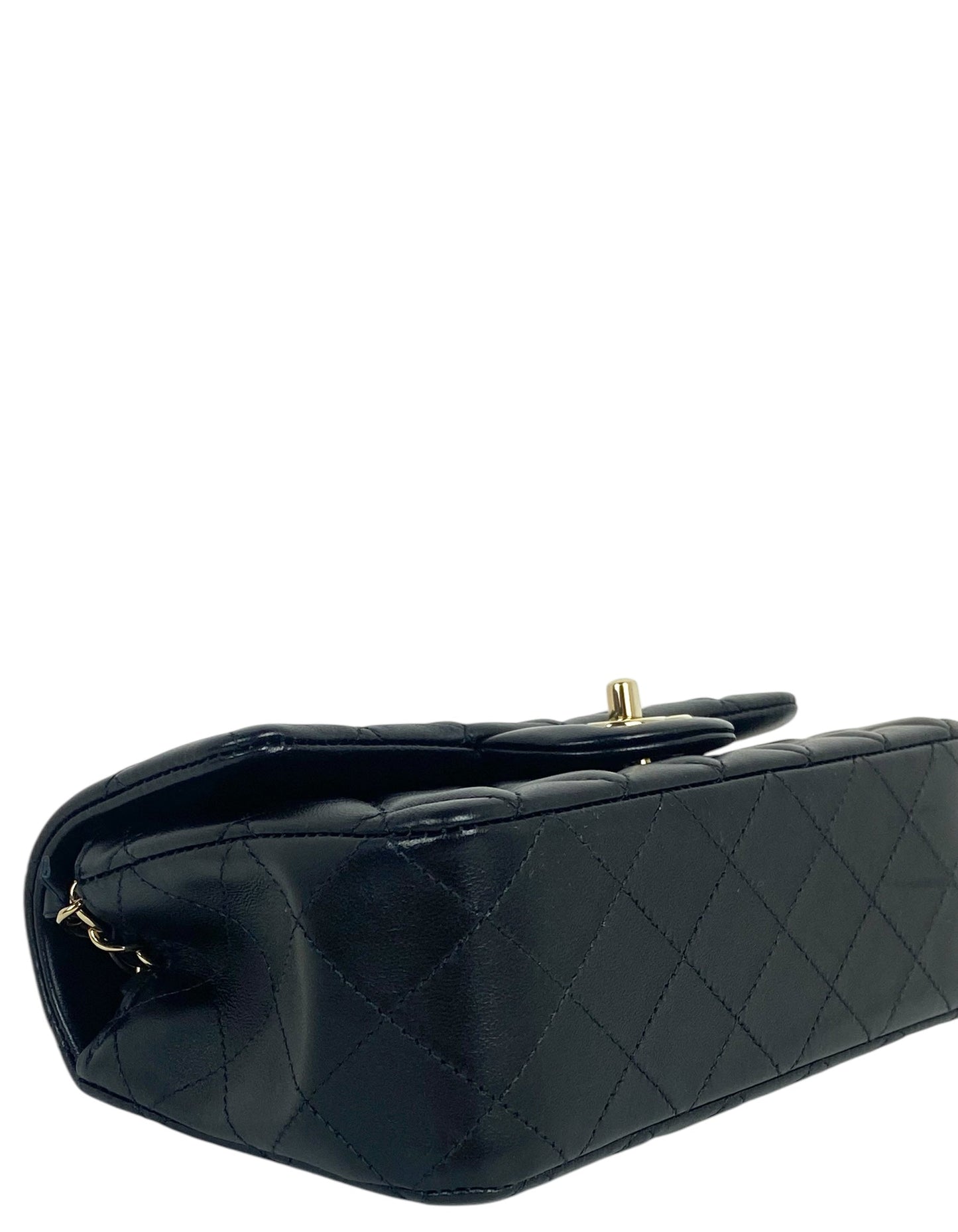 Chanel Black Lambskin Rectangular Mini Flap Bag