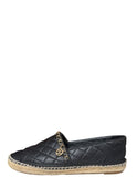 Chanel Black Quilted CC Chain Espadrilles sz 39
