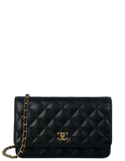 Chanel Black Caviar Leather Twistlock WOC