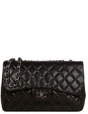 Chanel Brown Lambskin Quilted Single Flap Jumbo Classic Bag