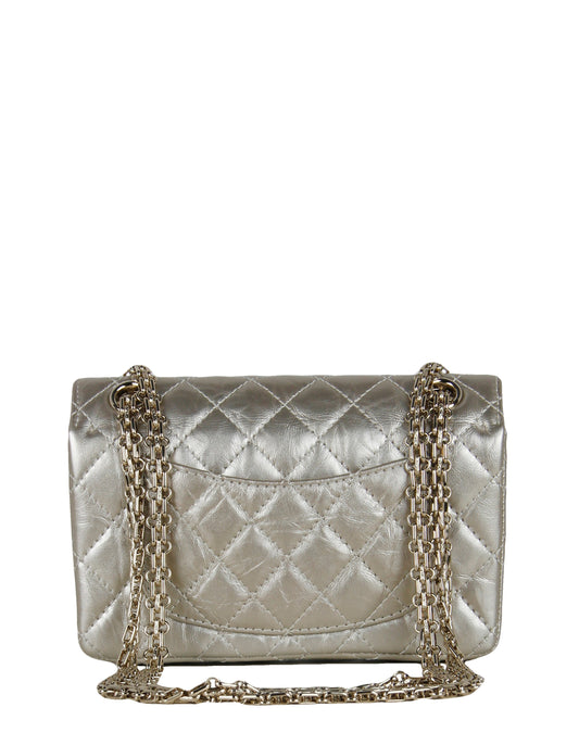 Chanel Metallic Gold Leather 2.55 Mini 224 Reissue Flap Bag