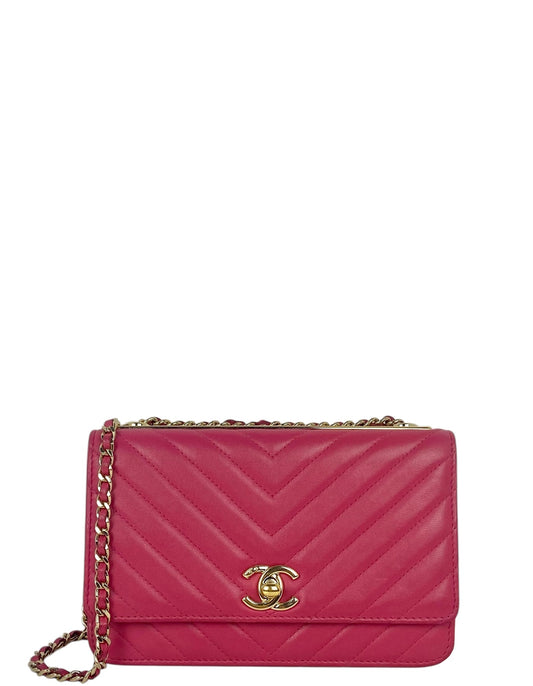 Chanel Pink Chevron Trendy CC WOC