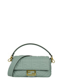 Fendi Blue Embossed FF 1974 Medium Baguette NM