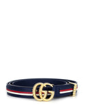 Gucci NWT Blue/Red/White Thin Marmont GG Logo Belt sz 95/38"