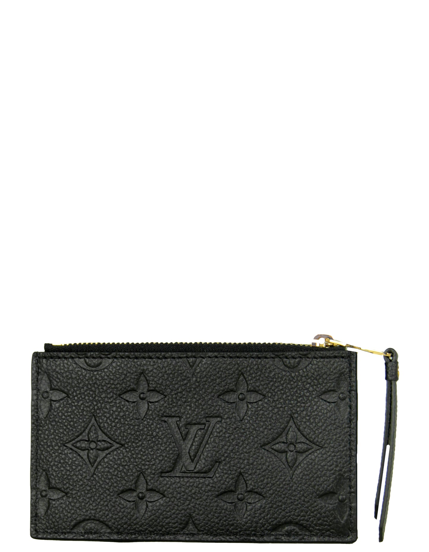 Louis Vuitton Black Monogram Empreinte Zipped Card Holder NM