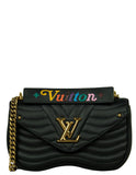 Louis Vuitton Black Leather New Wave MM Chain Bag
