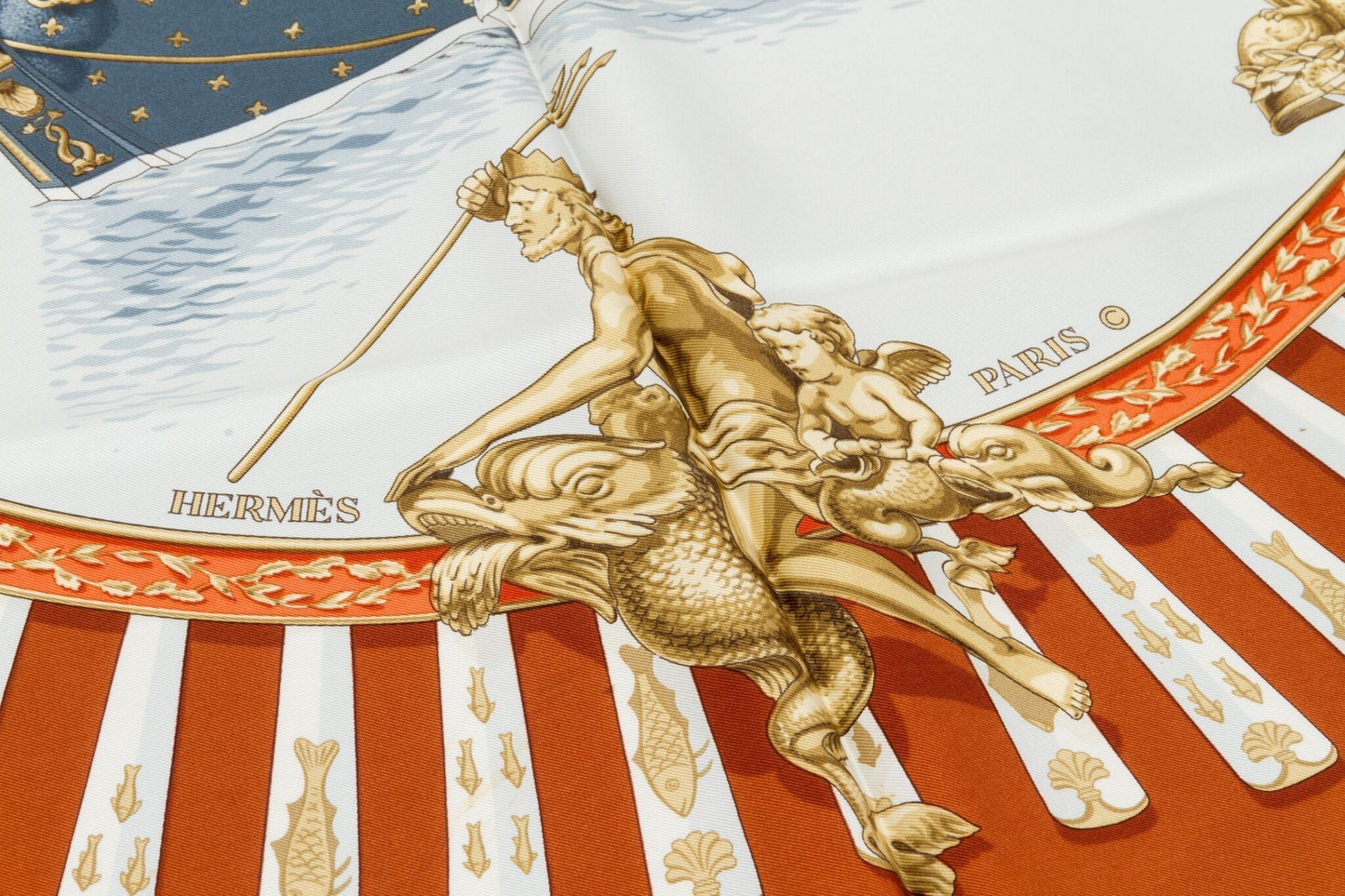 Hermes "La Marine a Rames" Silk Scarf