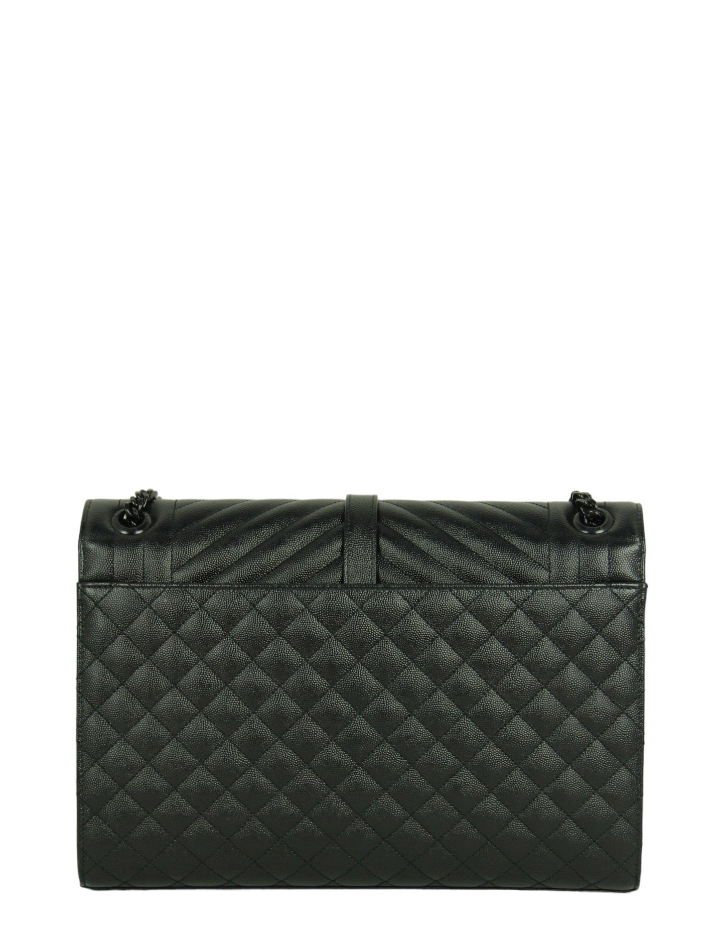 Saint Laurent Black on Black Large Triquilt Monogram Bag