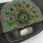 Prada Black Suede Rhinestone Alligator Flap Shoulder Bag