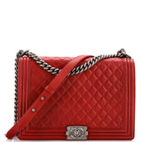 CHANEL Boy Flap Bag Quilted Lambskin Large
