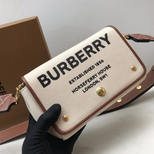 B-Berry - BB  Horseferry Print Cotton Canvas Small Crossbody Bag For Women, Bags 7.1in/18Amelia80518441