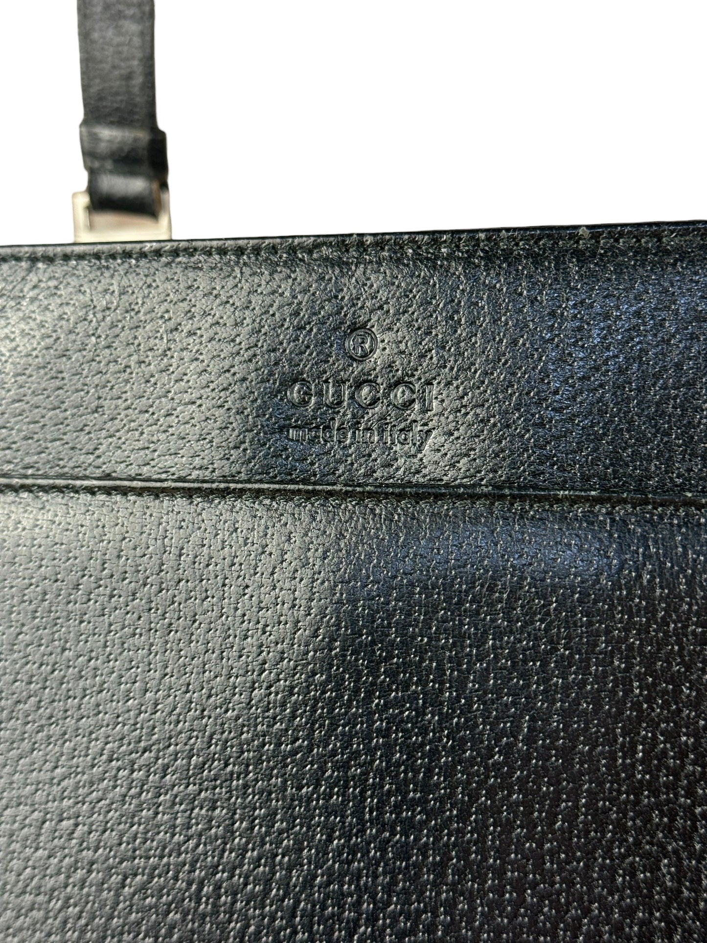 Gucci   Black Leather Shoulder Tote