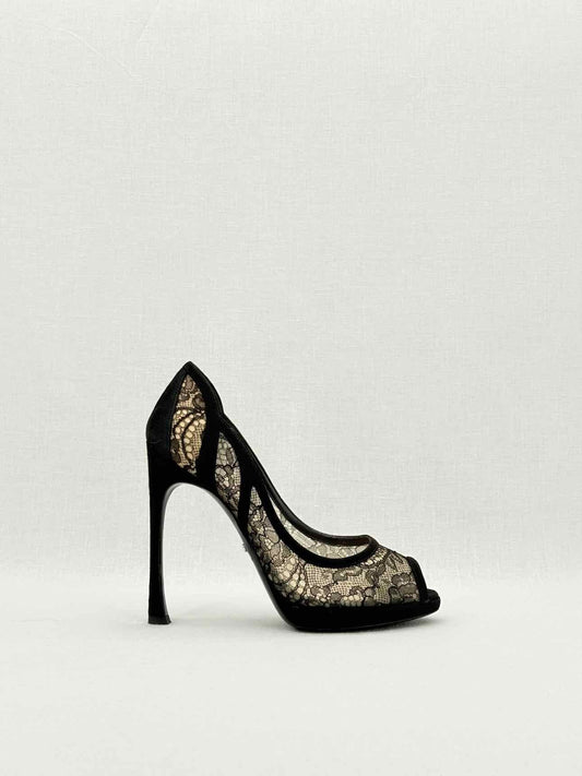 CHRISTIAN DIOR Black Size EU 37.5 Pumps