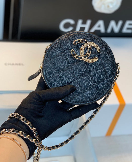 CHL - Round Bag Crossbody  Black For Women 4.7in/12cm