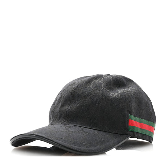 Amelia Monogram Web Baseball Hat XL Black